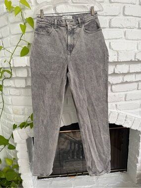 Abercrombie & Fitch Gray High-Rise Straight Jeans